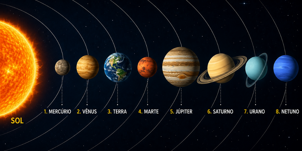 DIAGRAMA DO SISTEMA SOLAR sistema solar