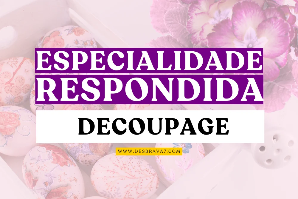 ESPECIALIDADE DE DECOUPAGE RESPONDIDA