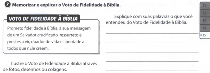 Voto de fidelidade a bíblia