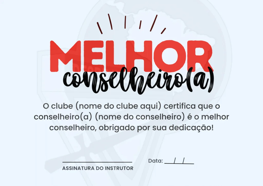 certificado de melhor conselheiro