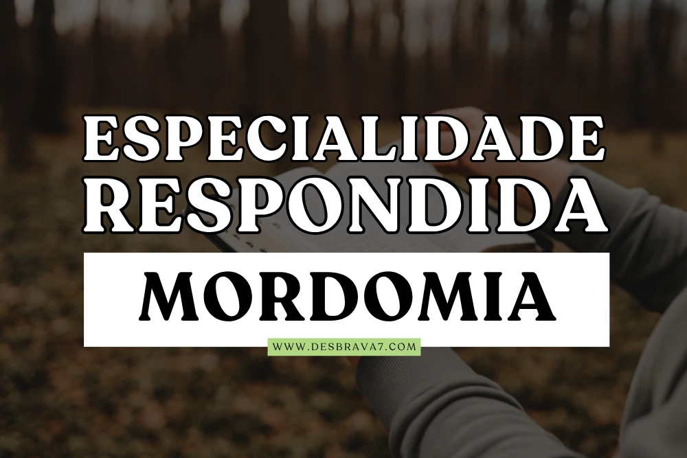 Especialidade de Mordomia Respondida